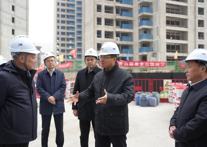 2024年12月26日，湖南省委常委、岳陽市委書記謝衛江到四化建南區改造項目九禧府樓盤調研